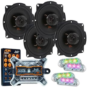 Kit 4 Alto Falantes 5  JBL FLEX4 5TRFX55 220 Watts Rms + Kit 4 Strobo AJK 6W Ritimico 3.0