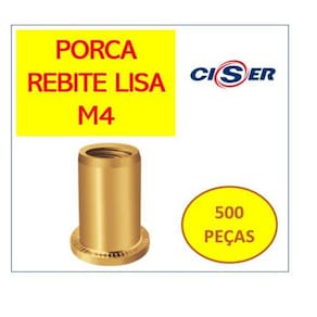 Rebite Rosca Interna M4 Porca Popnut - Aço Carbono
