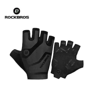 Luva Meio Dedo Rockbros Lycra SBR Respirável Anti-UV