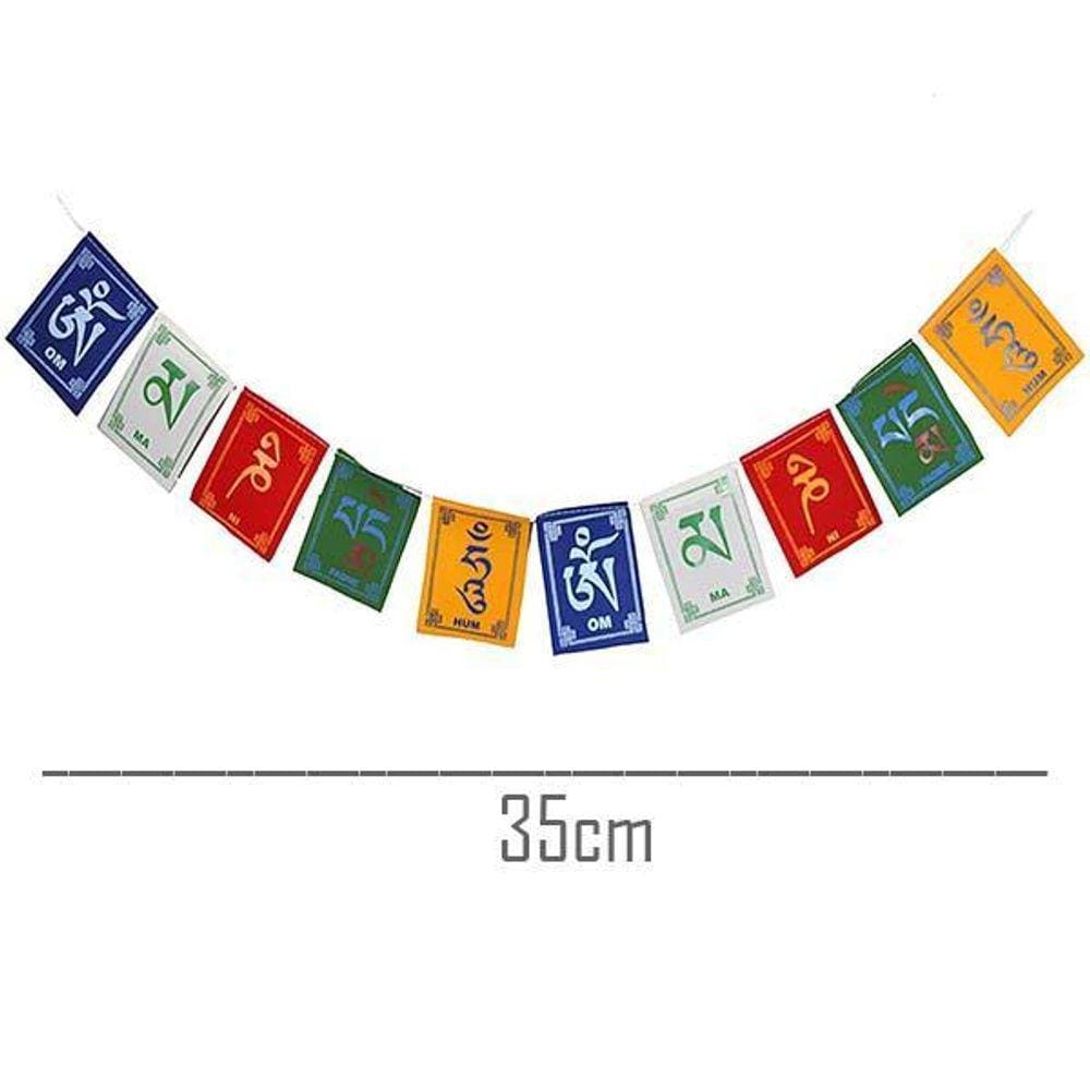 Bandeira Oração Om Mani Padme Hum Mantra - 4Cm