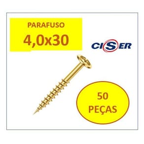 Parafuso Flangeado Philips Madeira 4,0X30 Ciser 50Un