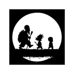 Quadro Placa Decorativo Geek Anime Dragon Ball Goku Kuririn