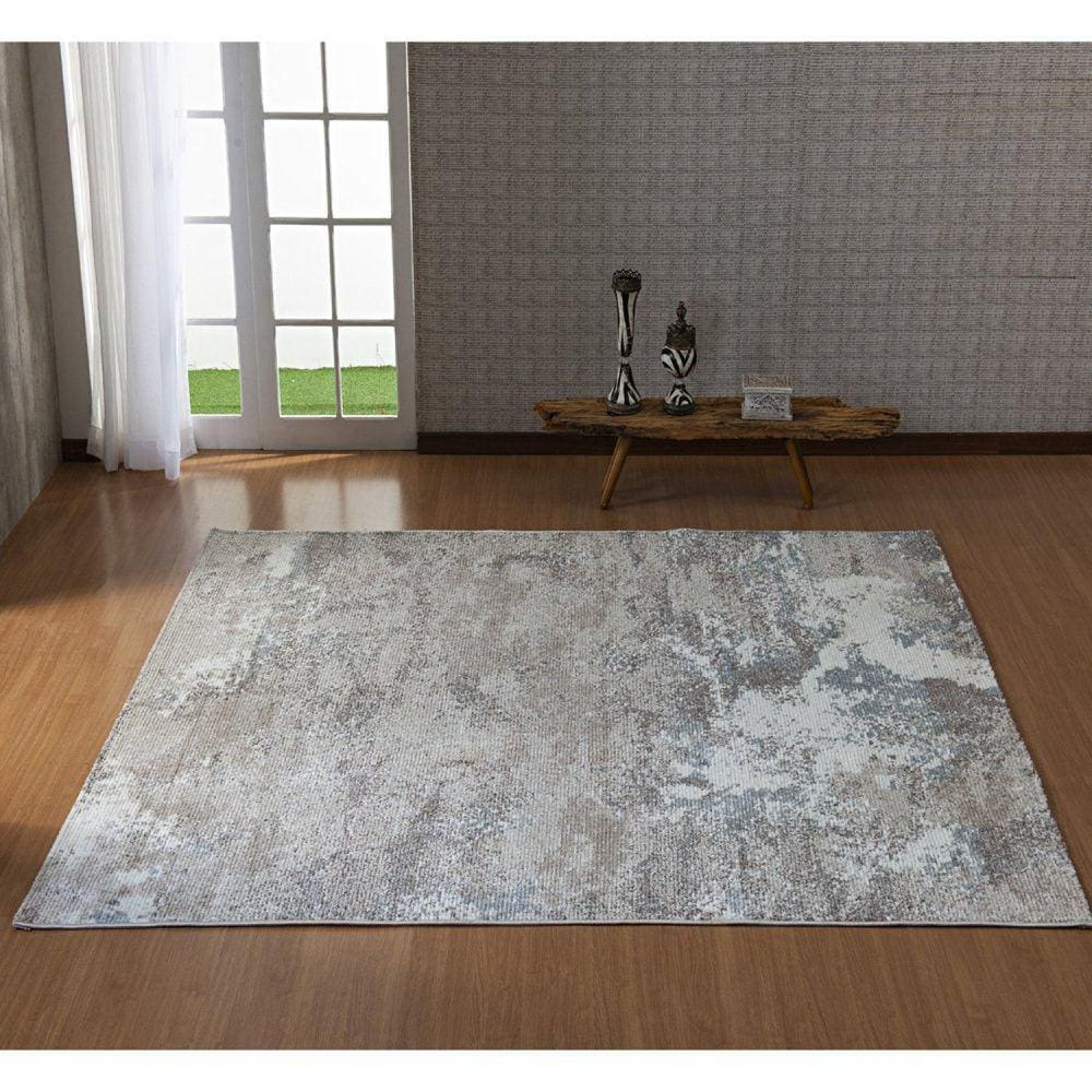 Tapete 100x140cm Caprioli Estampado Cinza