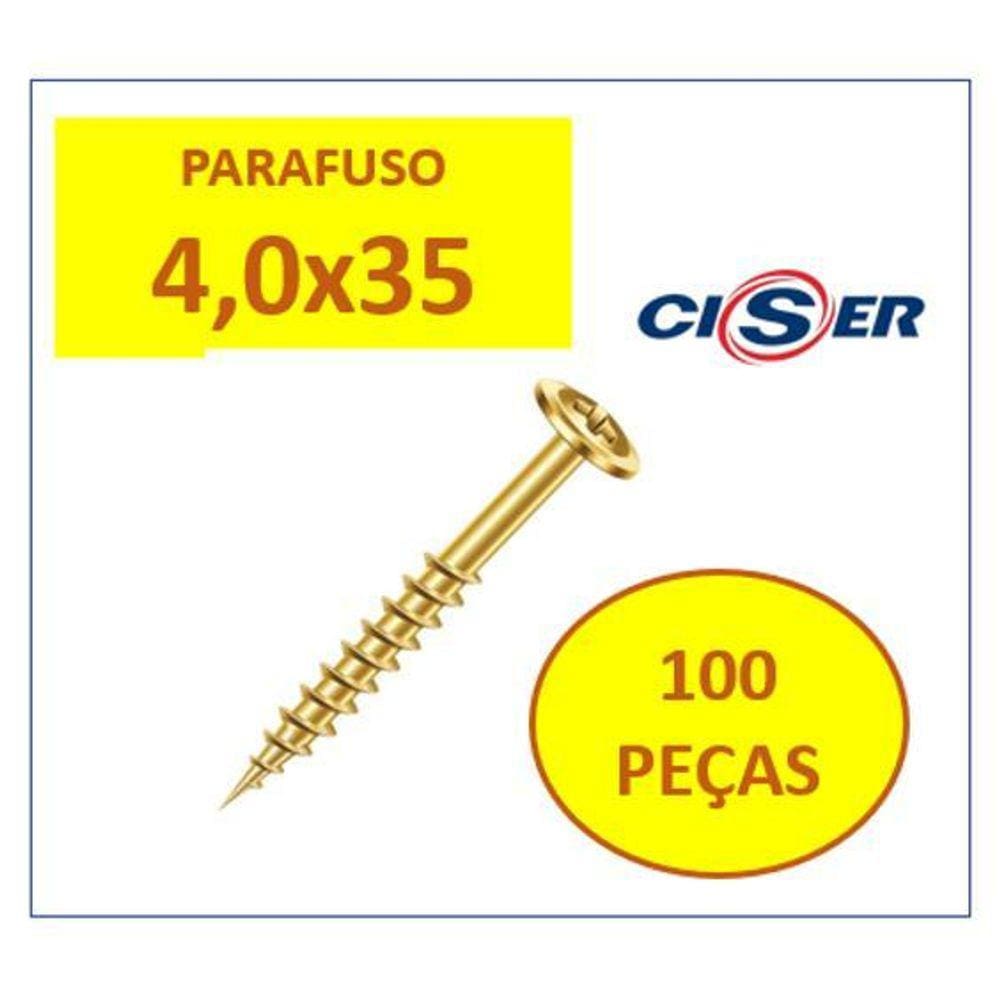 Parafuso Cabeça Chata Philips 4,0X35 Bicromatizado 100Un