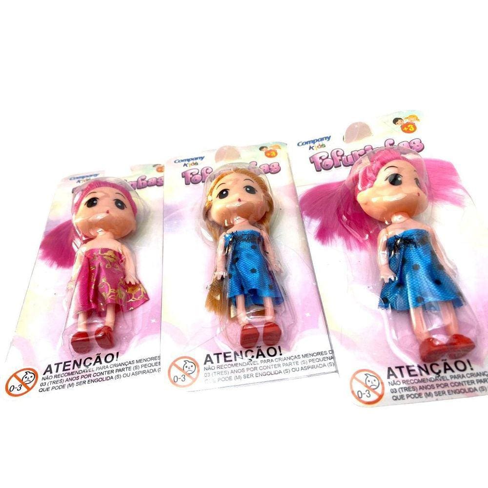 Mini Bonequinhas Fofurinhas Com Cabelos Coloridos- Combo 5Un