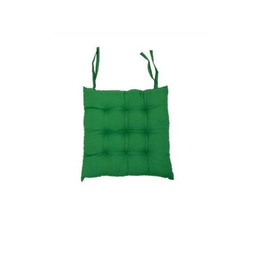Kit Com 4 Assentos Para Cadeira Almofadas Futon Verde 40X40