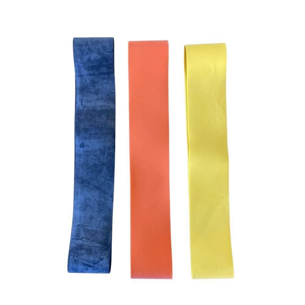 Kit 3 Mini Band Faixa Elástica Látex Para Exercício Funcional Pilates Resistente