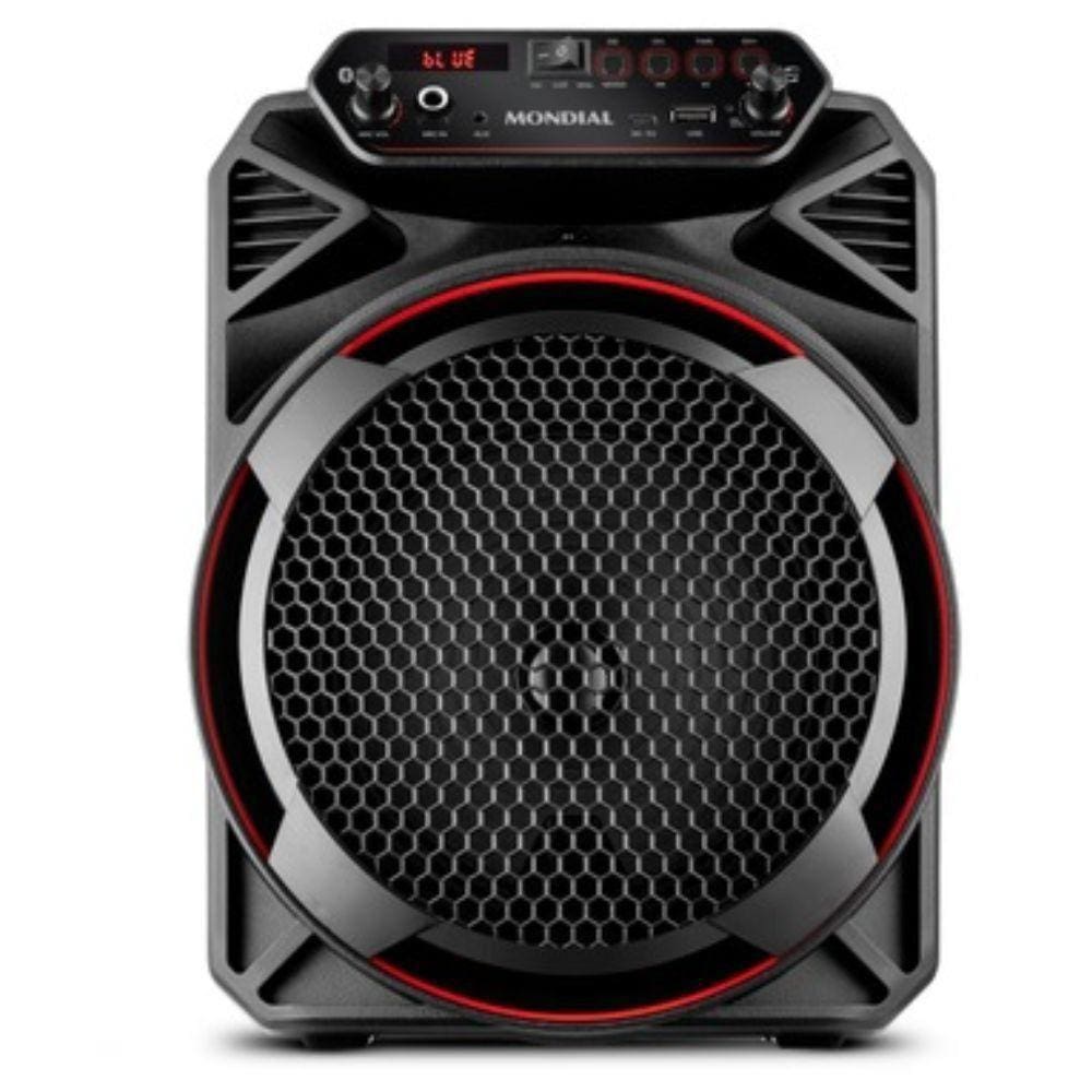 Caixa Amplificada Mondial Cm-150 Com Bluetooth, Usb, Rádio Fm E Função Tws - 150w Preto Bivolt