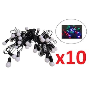 Kit 10 Cordão Pisca Pisca C/40 Bolinhas Led Colorido 127V 4M