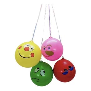 Kit 85Un Bola Vinil Com Mola Encaracolada Festa Brinquedo