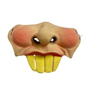 Máscara Dentão De Látex Metade Do Rosto Fantasia Engraçada