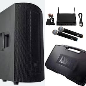 Caixa de Som JBL Max 15 Ativa Bluetooth + 2 Microfones s/fio