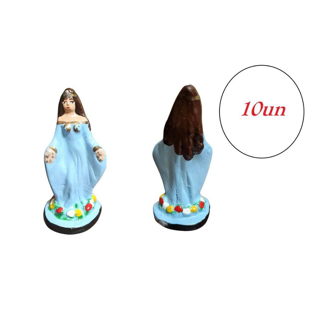 Imagem Iemanja Escultura Gesso Estatua 10 Cm Kit 10Un