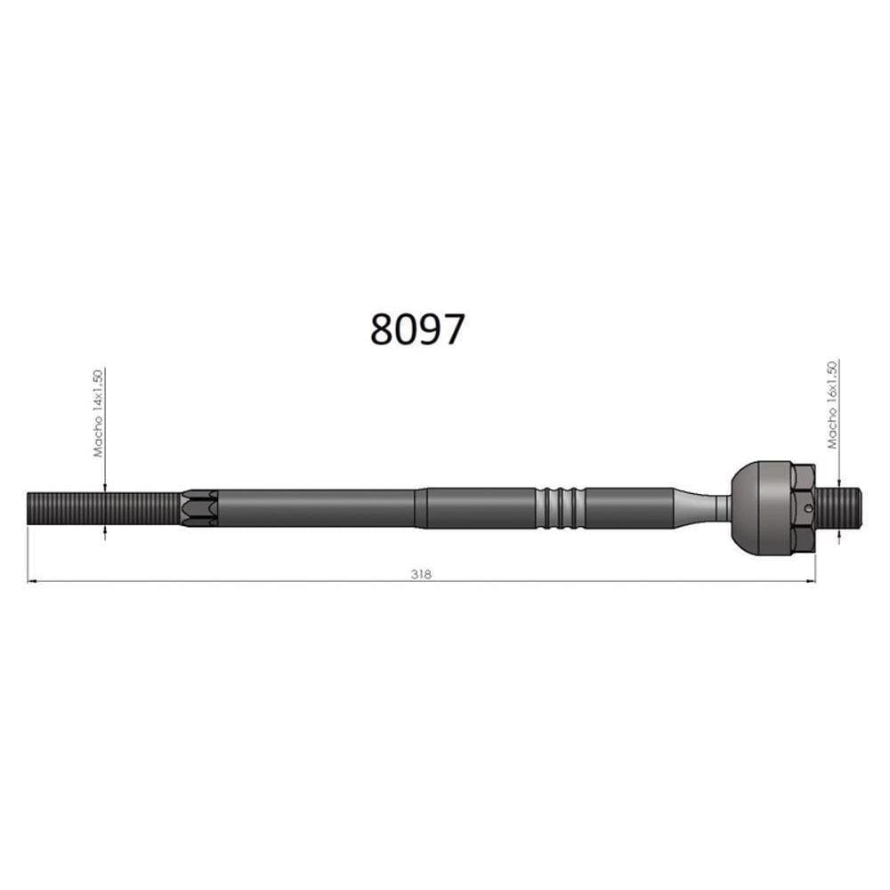 Barra Axial Golf New Beetle Bora A3 Bortec