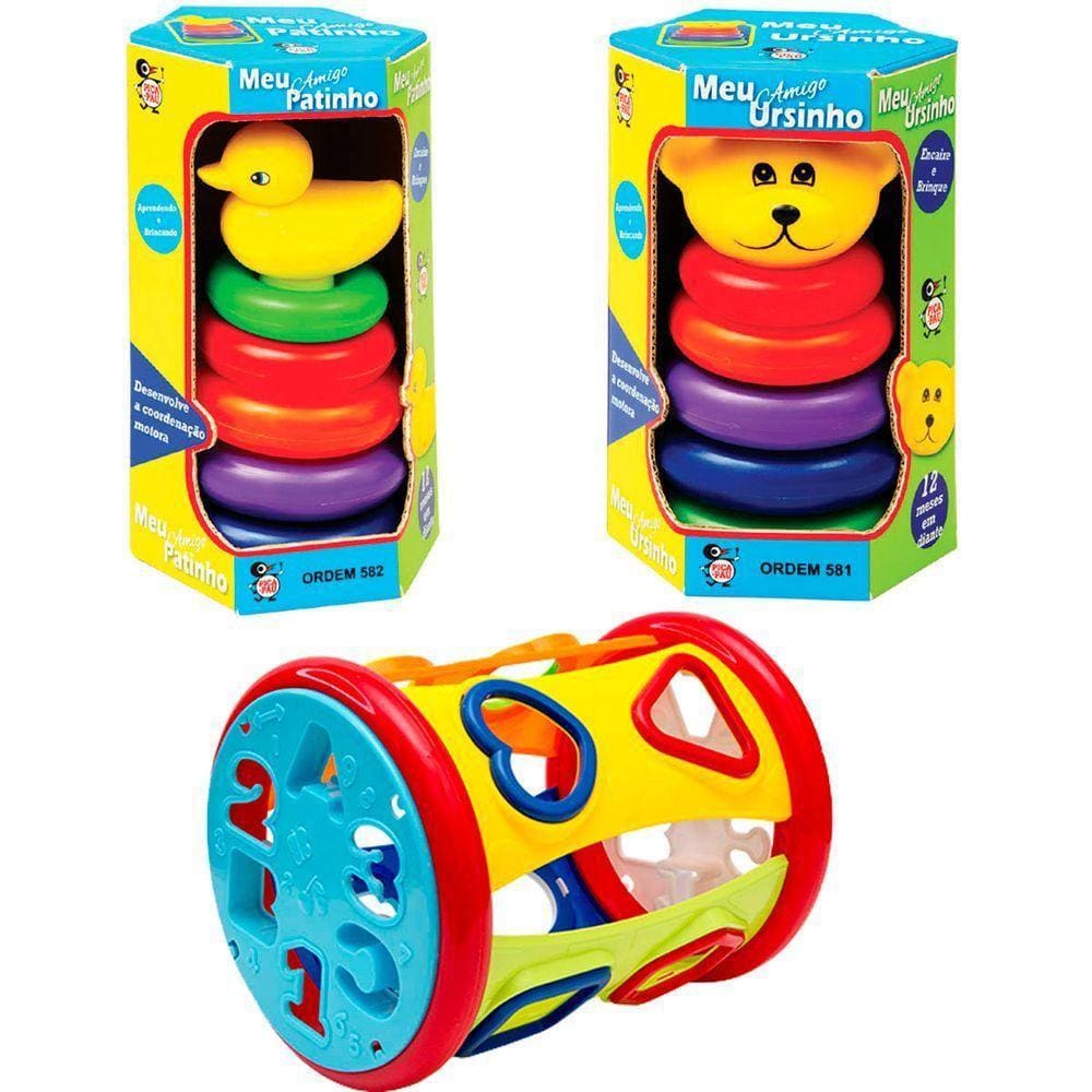 Kit De Brinquedos Infantil Bebês - Diversão E Aprendizado