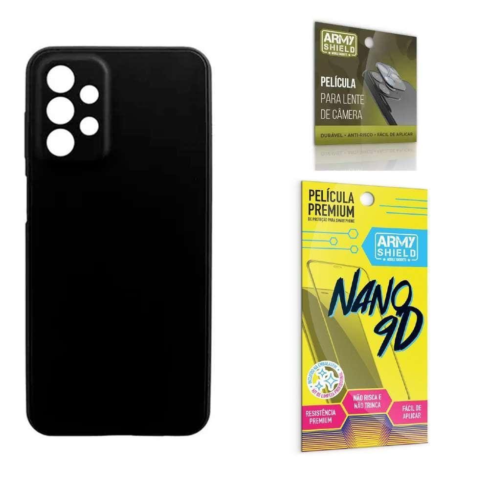 Capinha Silicone Aveludada + Película Anti-Risco | Marca XYZ