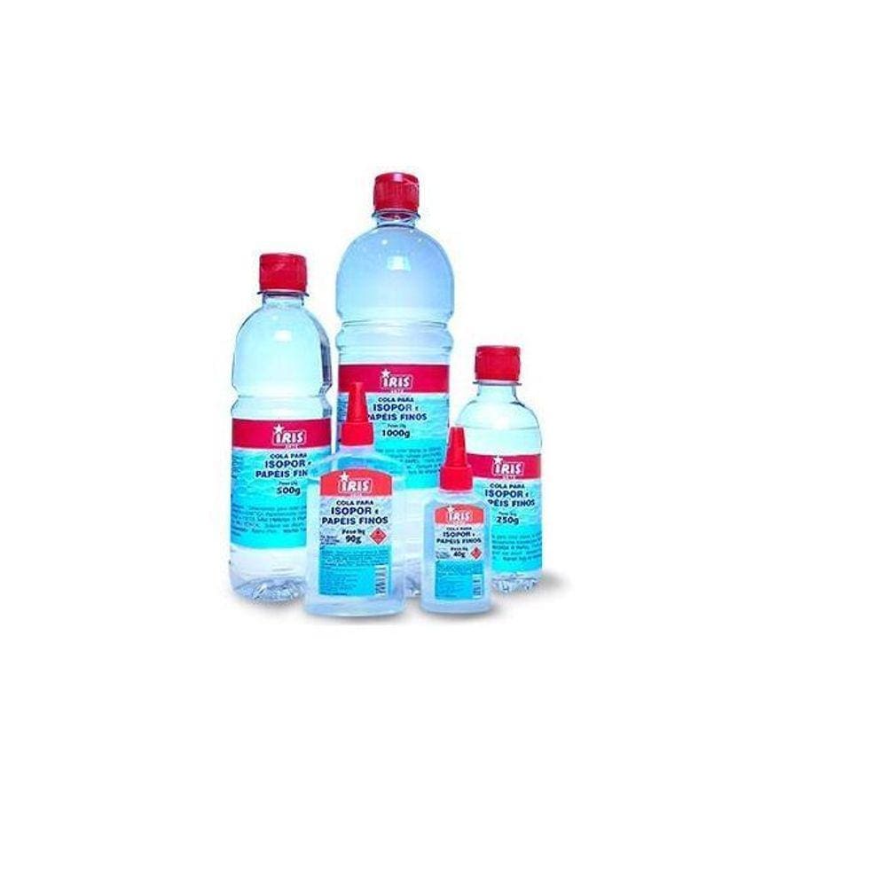 Cola Para Isopor Transparente Iris 1000Gr - 1 Tubo