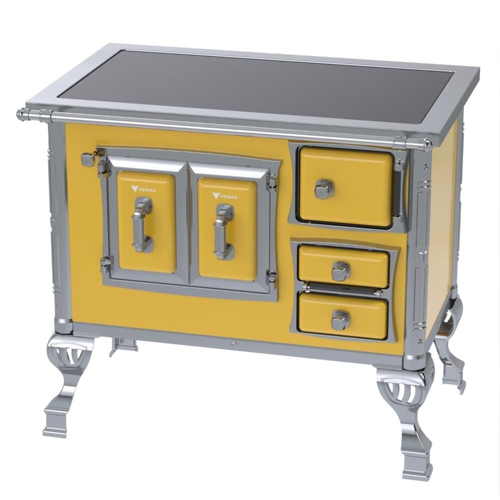 Fogao a Lenha Venax GII n 1 Sec XVIII Premium Amarelo