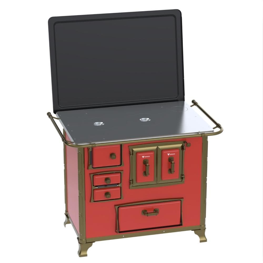 Fogao a Lenha Venax n 2 Renaissance Chapa de Aluminio Vermelho