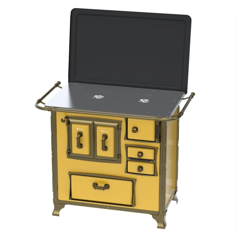 Fogao a Lenha Venax n 1 Renaissance Chapa de Aluminio Amarelo