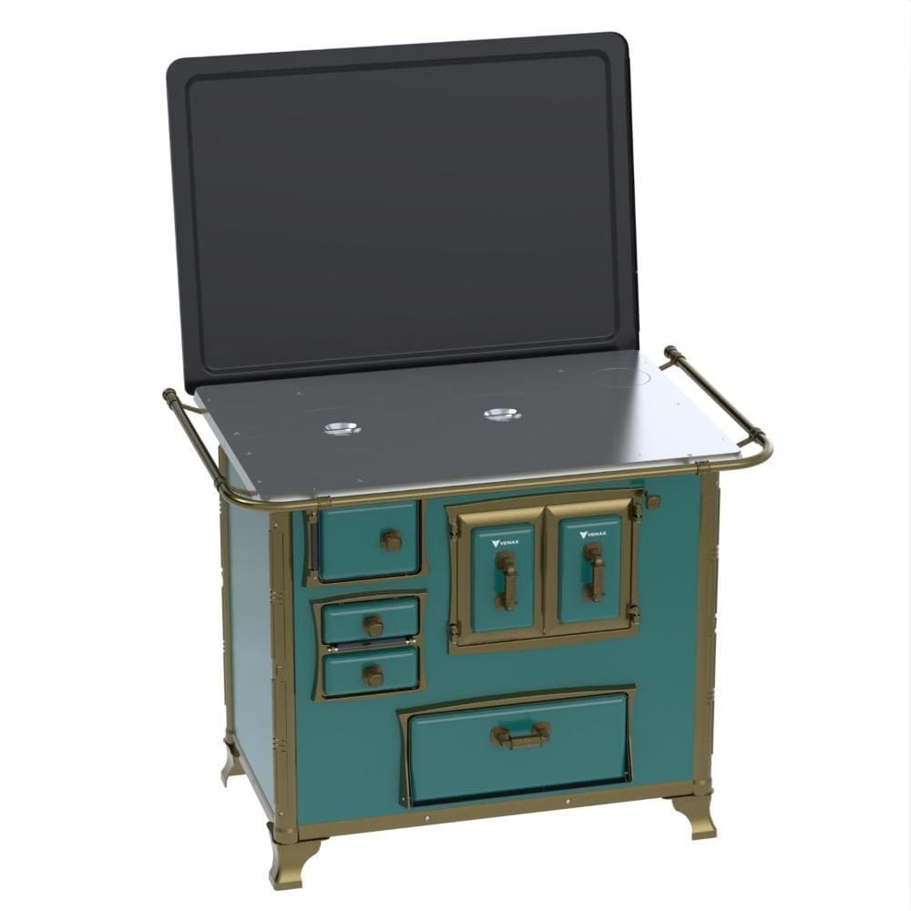 Fogao a Lenha Venax n 2 Renaissance Chapa de Aluminio Turquesa