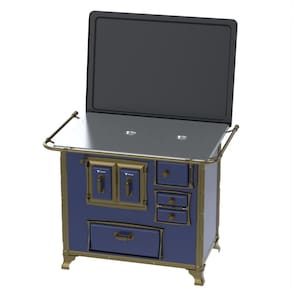 Fogao a Lenha Venax n 2 Renaissance Chapa de Aluminio Azul