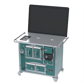Fogao a Lenha Venax n 2 Imperador Chapa de Aluminio Turquesa