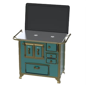 Fogao a Lenha Venax n 1 Renaissance Chapa de Aluminio Turquesa