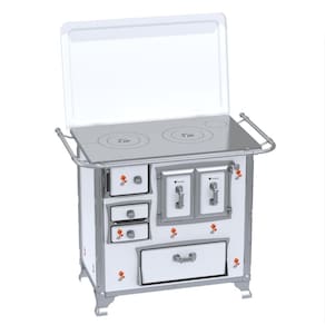 Fogao a Lenha Venax GII n 1 Sec XVIII Branco Flor Gab