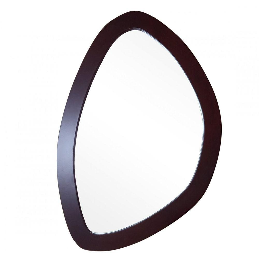 Espelho Decorativo Emoldurado Orgânico 29cm x 44cm E2G Design Marrom