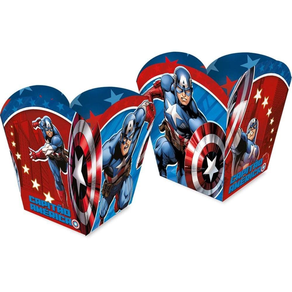 Cachepot Capitão América Com 04 Unidades