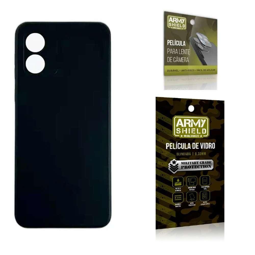 Capinha Silicone + Película Câmera 3D - Alta Qualidade
