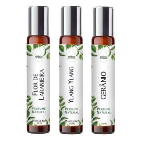 Kit 3 Perfumes Spray 10Ml - Florais Marcantes Masculinos