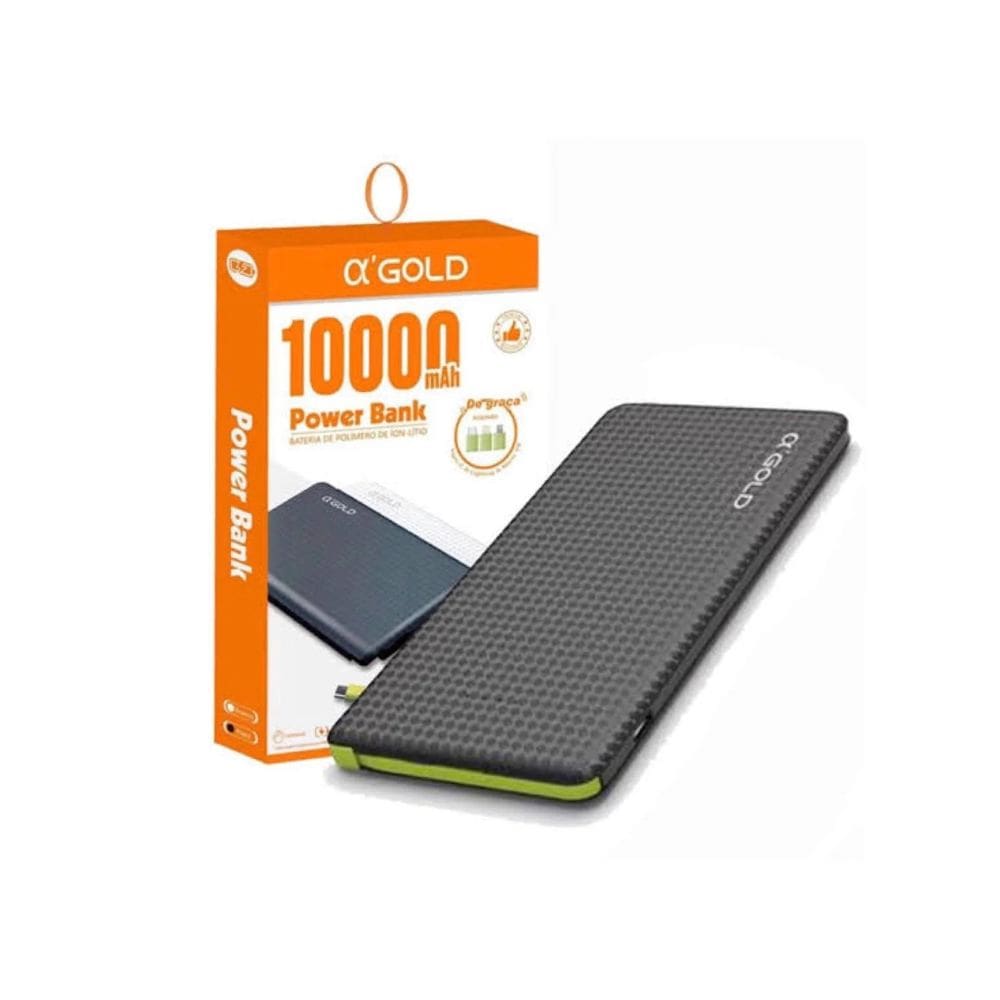 Carregador Portátil 10.000mAh - a`Gold | Tipo C/USB