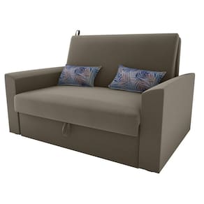 Sofá Cama Casal Cristal Bege Flor Matrix