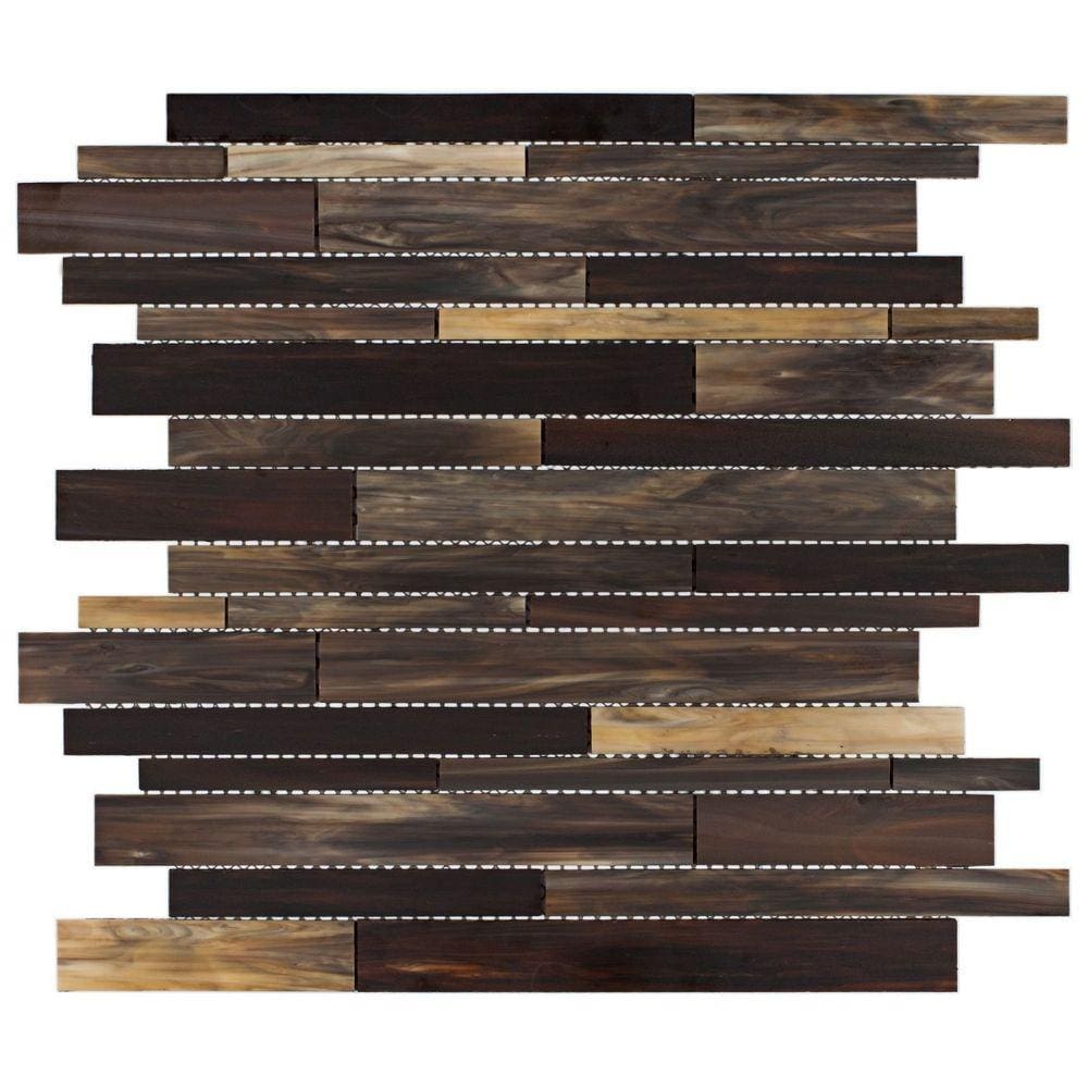 Pastilha de Vidro Caravaggio 34,9 x 29,9cm Marrom/Bege