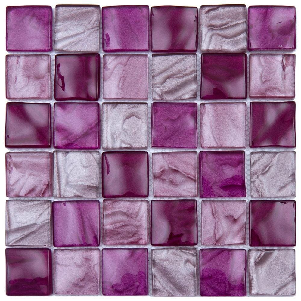 Pastilha de Vidro Junsui 30x30cm Rosa