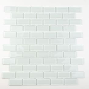 Pastilha de Vidro Cristal 29,7x29,7cm Branco