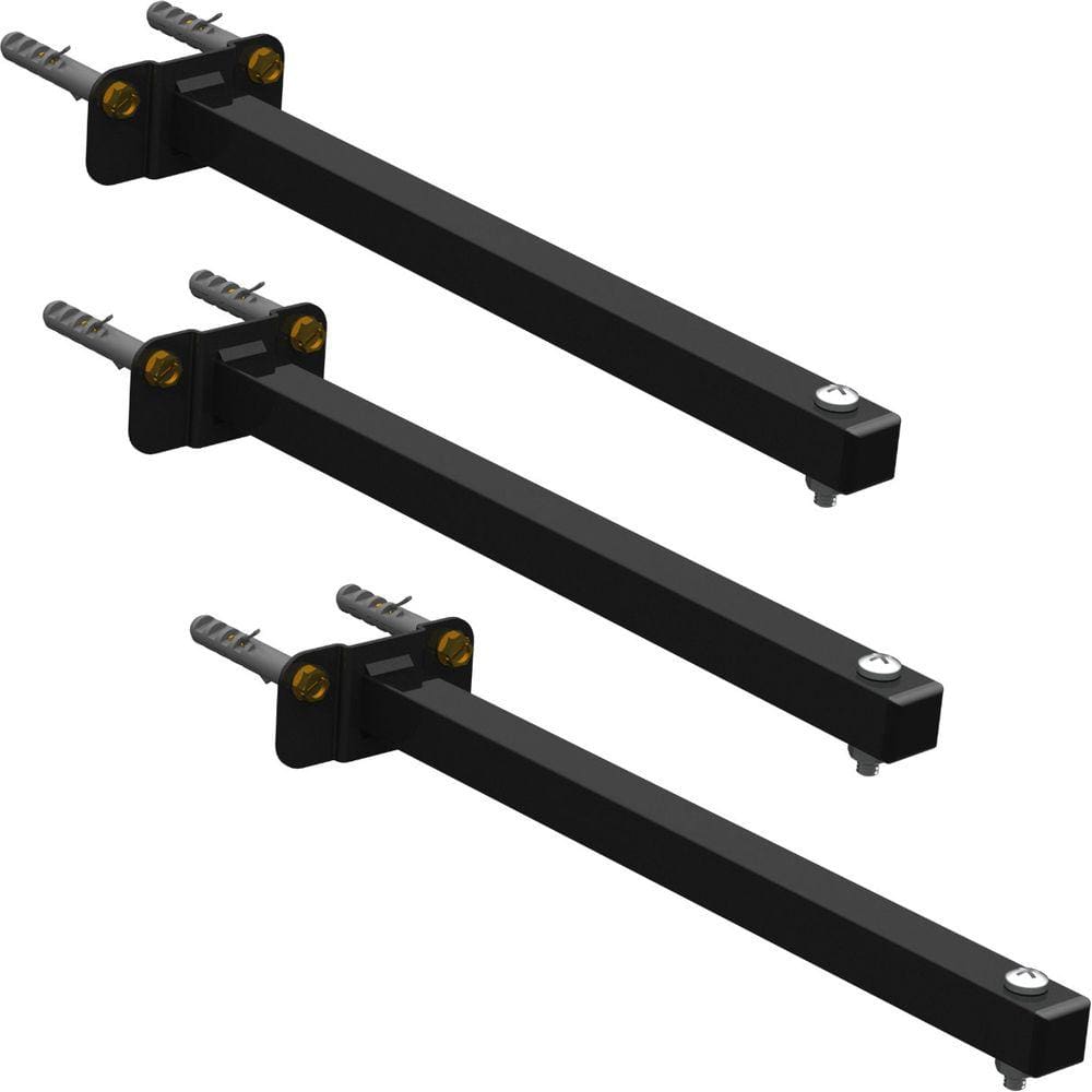 03 SUPORTES REFLETOR BASE RETA BRAÇO 100 cm 3 cjts
