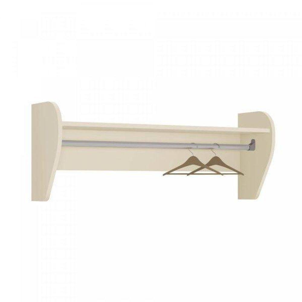 Prateleira com Cabideiro Juju Reller Areia Fosco