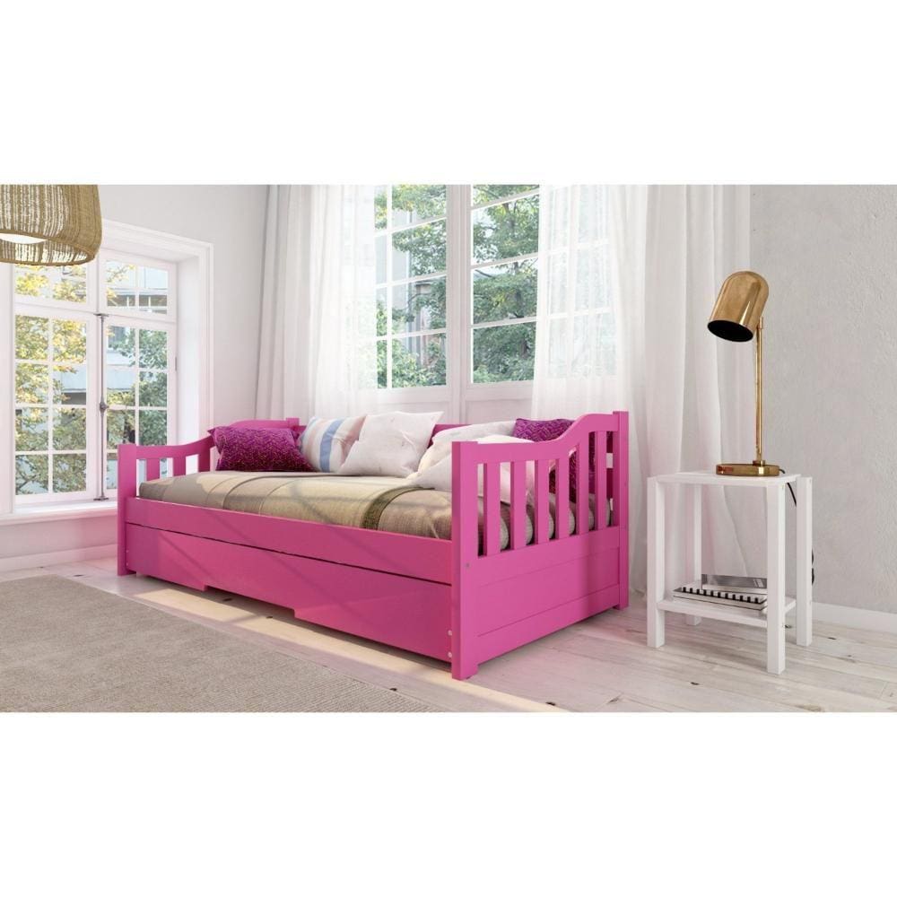 Bicama American em Madeira Maciça/MDF Rosa