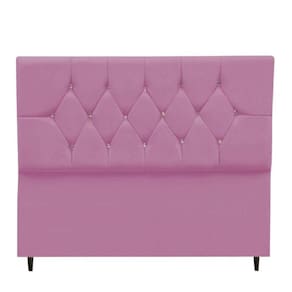 Cabeceira Cama Box Solteiro 90 cm Geovana Suede Rosa