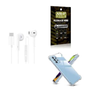 Capinha Samsung A54 + Fone De Ouvido Tipo C + Película 3D