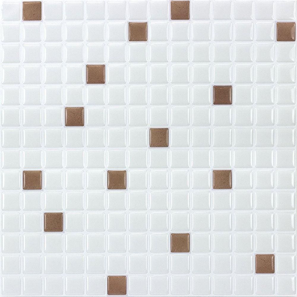Pastilhas Adesivas Resinadas Quadrada Mix Branco