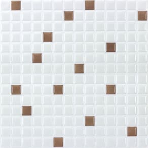 Pastilhas Adesivas Resinadas Quadrada Mix Branco