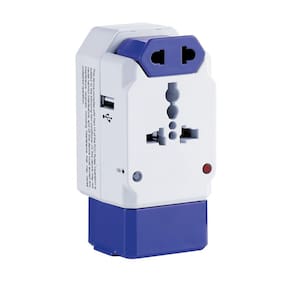 Adaptador de viagem universal Conair com USB, proteção contra sobretensão