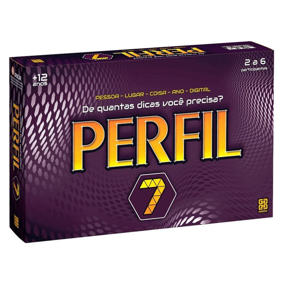 Jogo de Tabuleiro Perguntas e Respostas Perfil 7 Grow - 2960