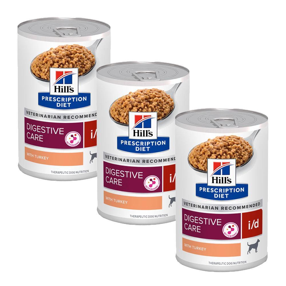KIT 3 Ração Úmida Hill s Prescription Diet I/D Cães Cuidado Digestivo 370g
