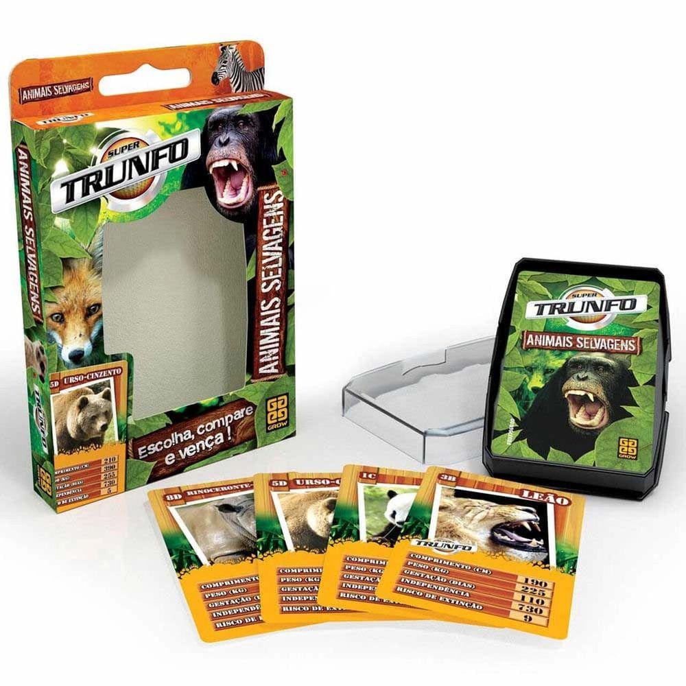 Jogo De Cartas Super Trunfo Animais Selvagens - Grow 01816