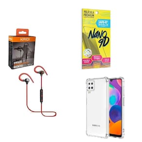 Kit Capinha Samsung A22 4G Fone Bluetooth E Película 9D